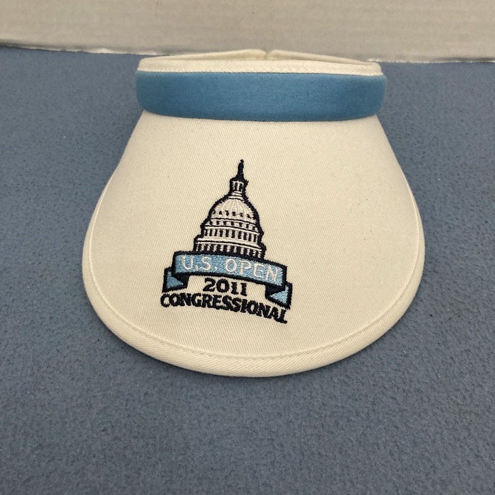 Kate Lord Women's White & Blue U.S. Open 2011 Congressional Golf/Tennis Visor